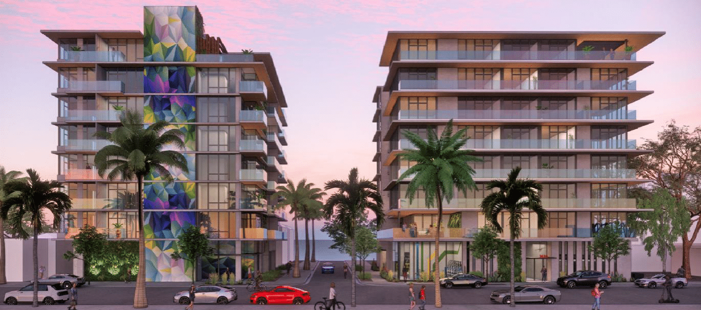 Acquisition of 5th Avenue development site in Hillcrest San Diego by Greython Construction and Konover South for multifamily project.